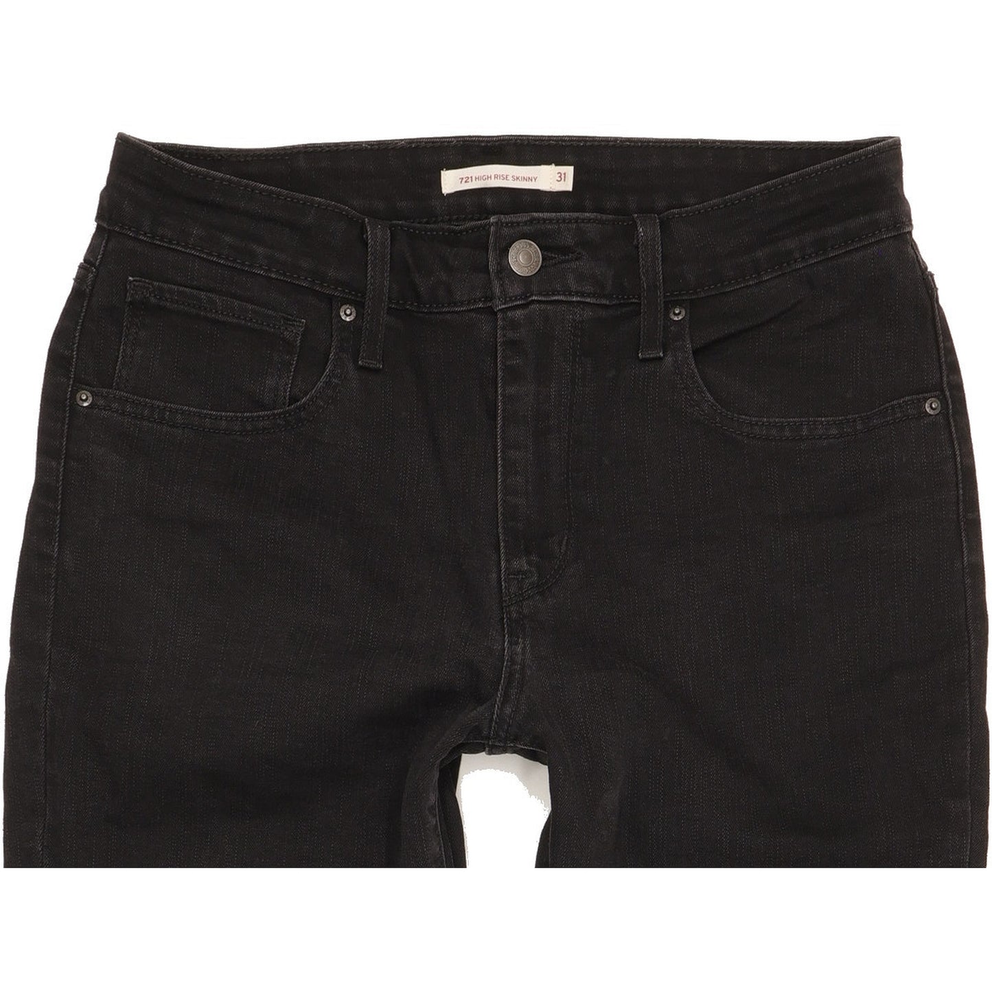 Levi's 721 Black Skinny Slim Stretch Jeans High Waisted W31 L30