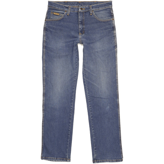Wrangler Texas Men Blue Straight Regular Stretch Jeans W33 L32