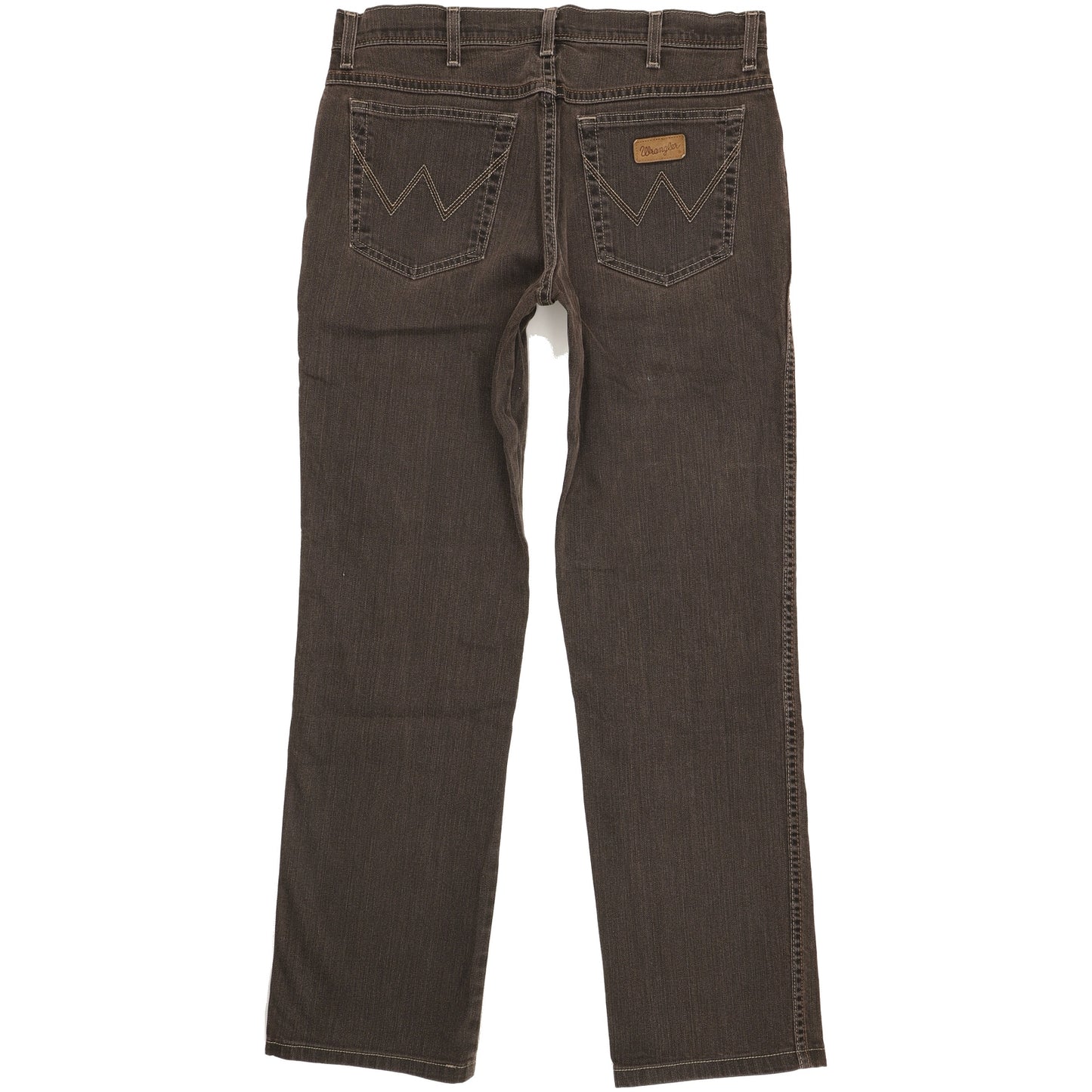 Wrangler Texas Men Brown Straight Regular Stretch Jeans W34 L32