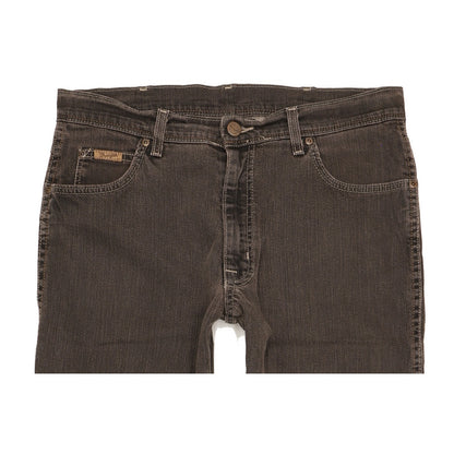 Wrangler Texas Men Brown Straight Regular Stretch Jeans W34 L32