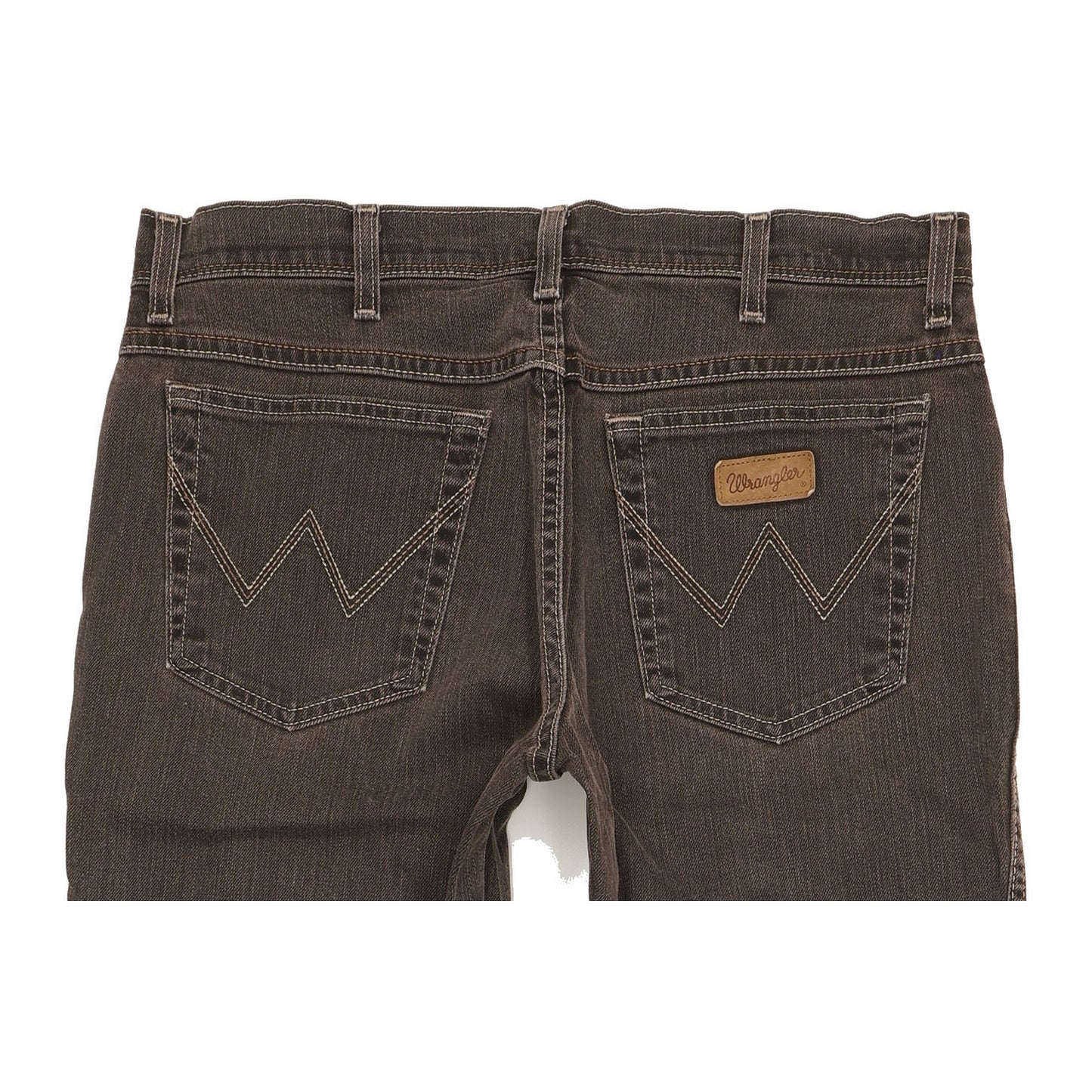 Wrangler Texas Men Brown Straight Regular Stretch Jeans W34 L32