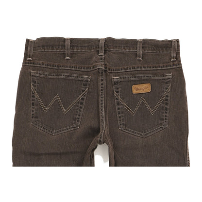 Wrangler Texas Men Brown Straight Regular Stretch Jeans W34 L32
