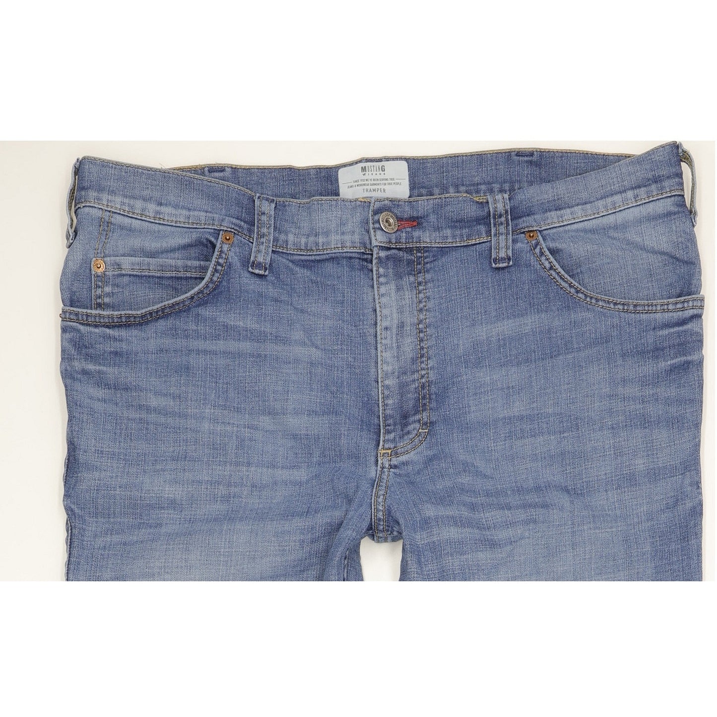 Mustang Tramper Men Blue Straight Regular Stretch Jeans W40 L35
