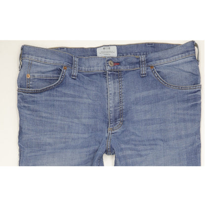 Mustang Tramper Men Blue Straight Regular Stretch Jeans W40 L35