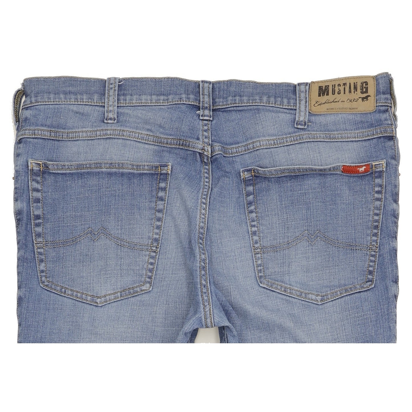 Mustang Tramper Men Blue Straight Regular Stretch Jeans W40 L35