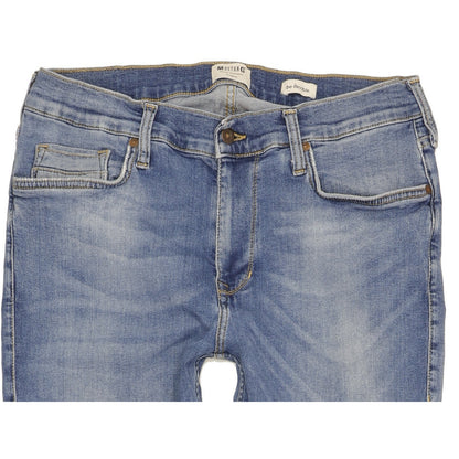 Mustang Vegas Men Blue Straight Slim Stretch Jeans W36 L34