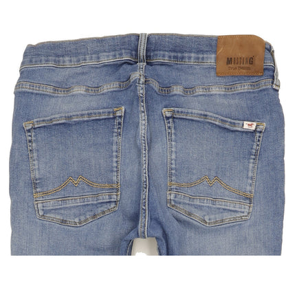 Mustang Vegas Men Blue Straight Slim Stretch Jeans W36 L34
