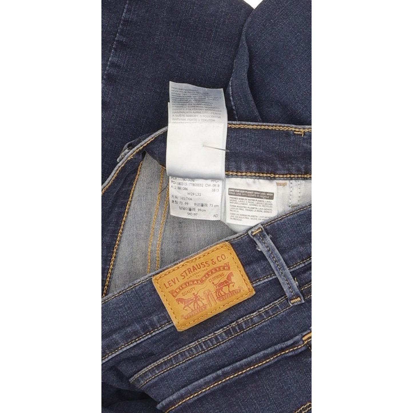 Levi's 710 Super Women Blue Skinny Slim Stretch Jeans W29 L32