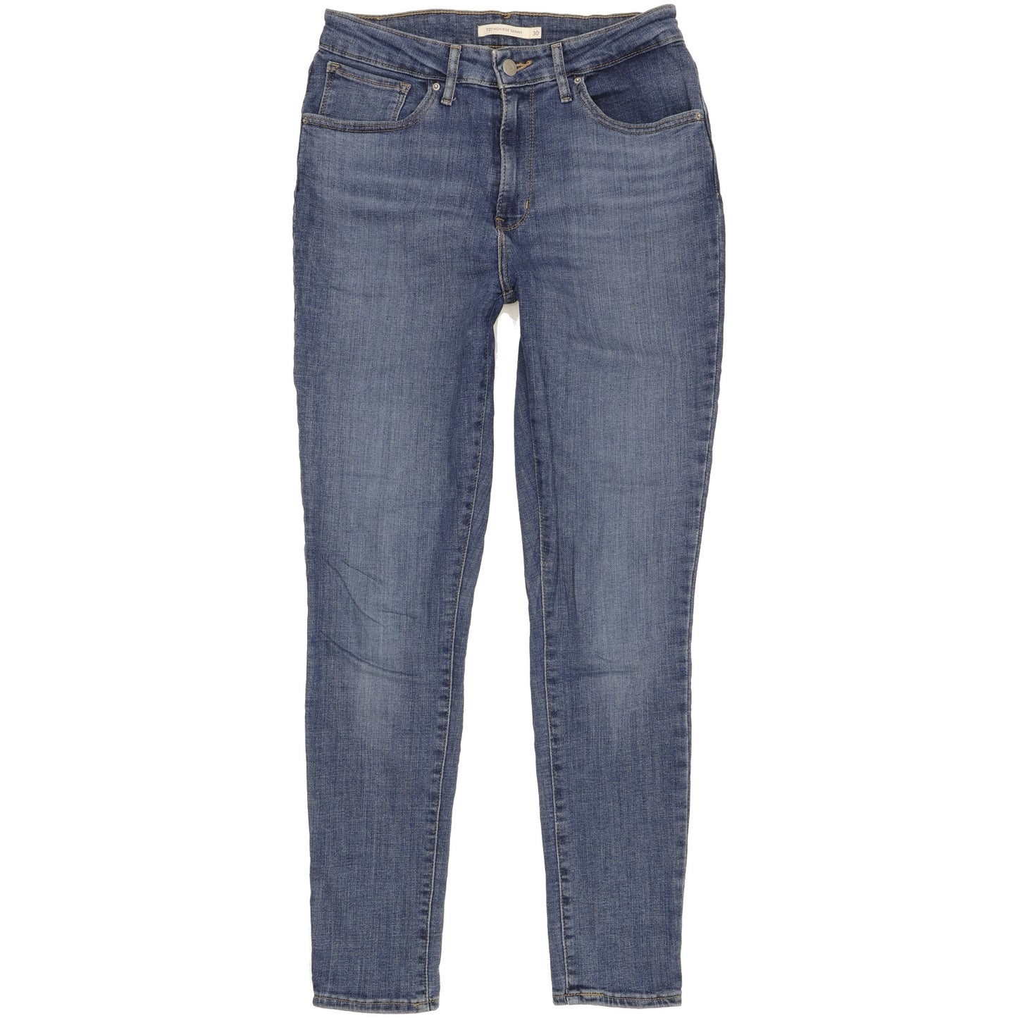 Levi's 721 Blue Skinny Slim Stretch Jeans High Waisted W30 L30