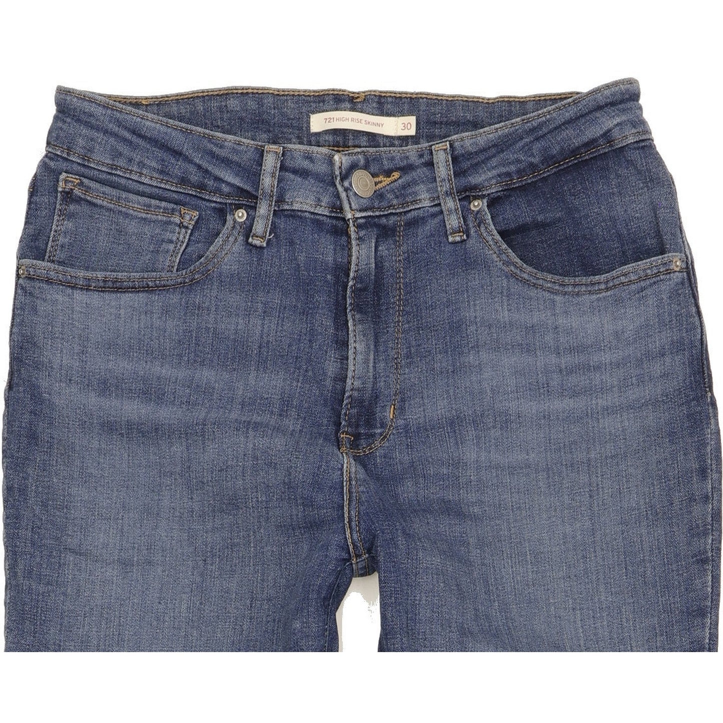 Levi's 721 Blue Skinny Slim Stretch Jeans High Waisted W30 L30