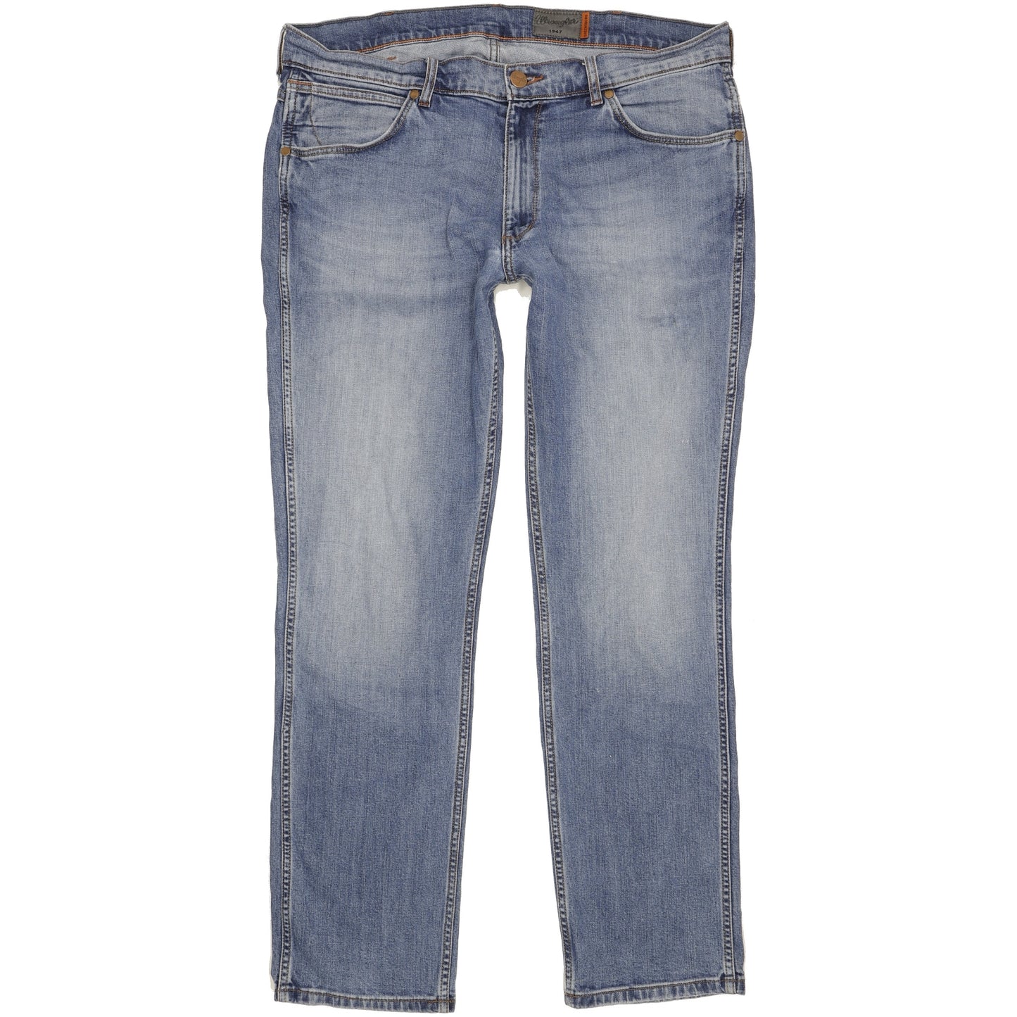 Wrangler Greensboro Men Blue Straight Regular Stretch Jeans W38 L34