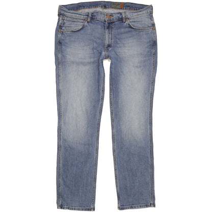 Wrangler Greensboro Men Blue Straight Regular Stretch Jeans W38 L34