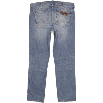 Wrangler Greensboro Men Blue Straight Regular Stretch Jeans W38 L34