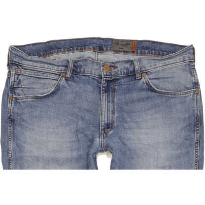 Wrangler Greensboro Men Blue Straight Regular Stretch Jeans W38 L34