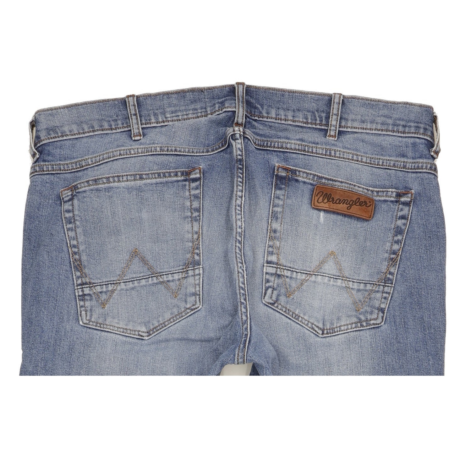 Wrangler Greensboro Men Blue Straight Regular Stretch Jeans W38 L34