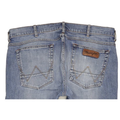 Wrangler Greensboro Men Blue Straight Regular Stretch Jeans W38 L34