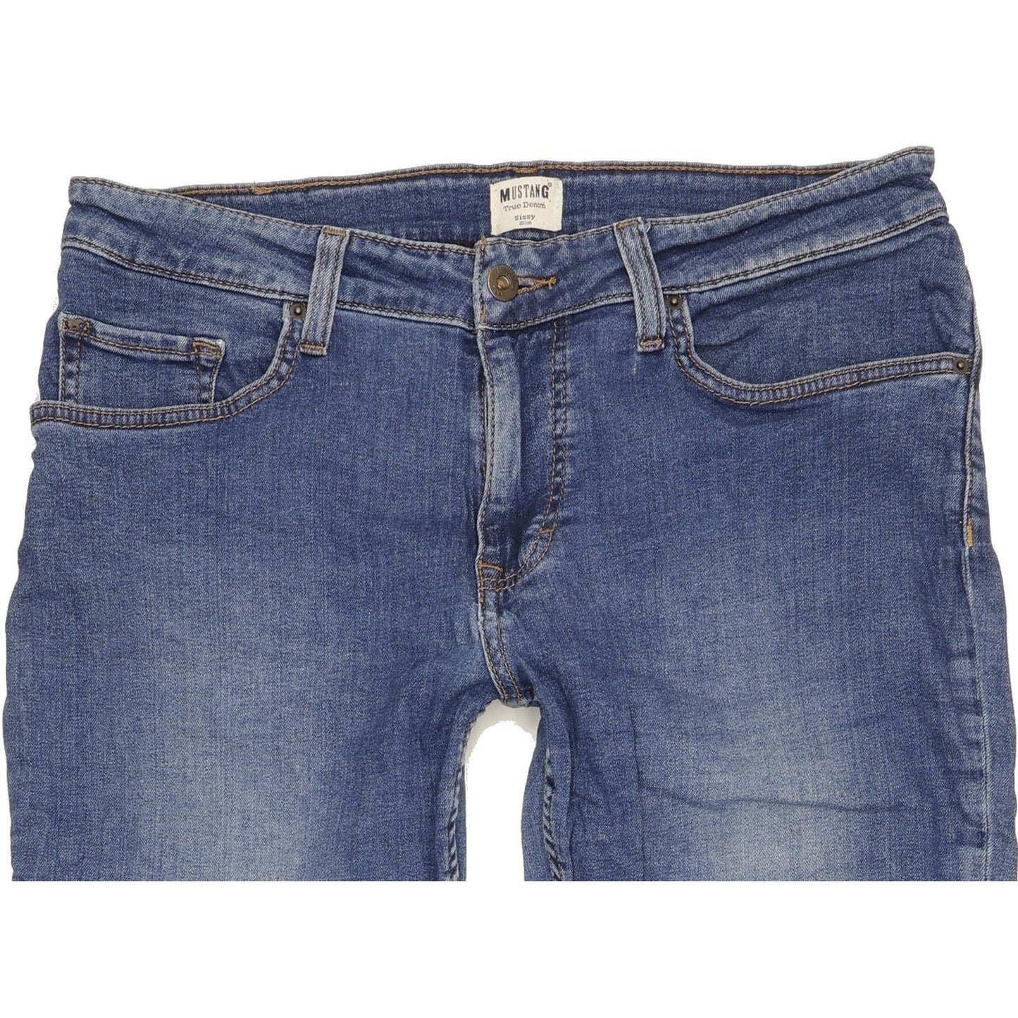 Mustang Sissy Women Blue Straight Slim Stretch Jeans W32 L31