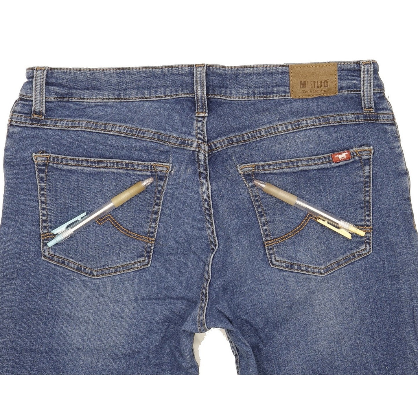 Mustang Sissy Women Blue Straight Slim Stretch Jeans W32 L31