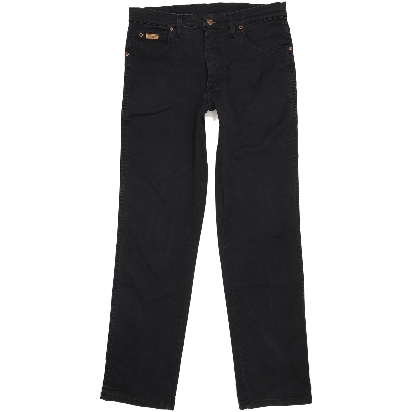 Wrangler Texas Men Black Straight Regular Stretch Jeans W33 L32