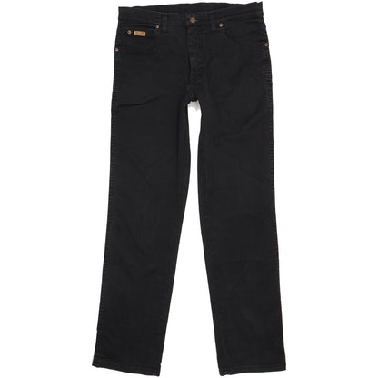 Wrangler Texas Men Black Straight Regular Stretch Jeans W33 L32