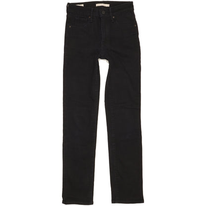Levi's 724 Women Black Straight Slim Stretch Jeans W25 L29