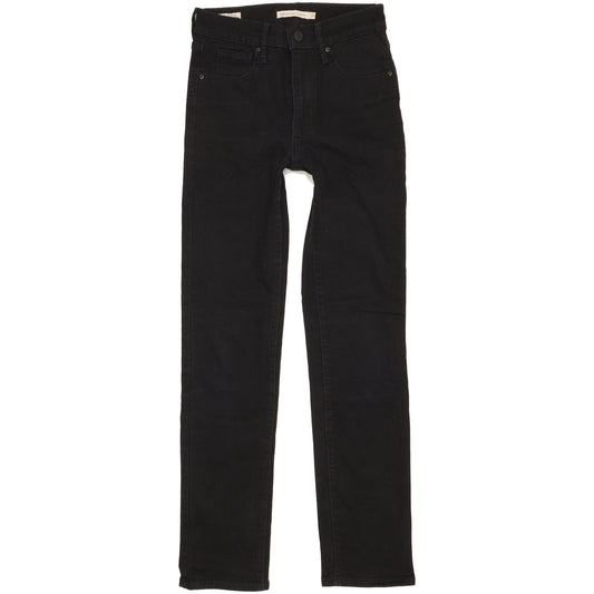 Levi's 724 Women Black Straight Slim Stretch Jeans W25 L29