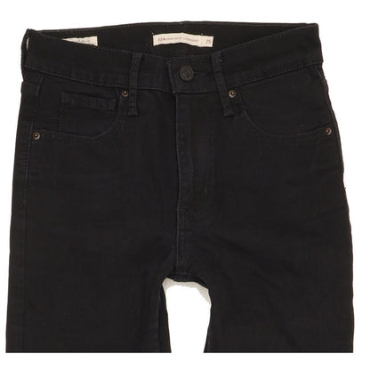 Levi's 724 Women Black Straight Slim Stretch Jeans W25 L29
