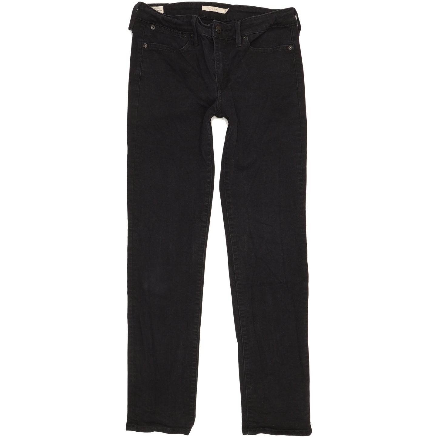 Levi's 712 Women Black Straight Slim Stretch Jeans W29 L30