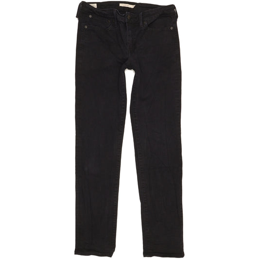 Levi's 712 Women Black Straight Slim Stretch Jeans W29 L30