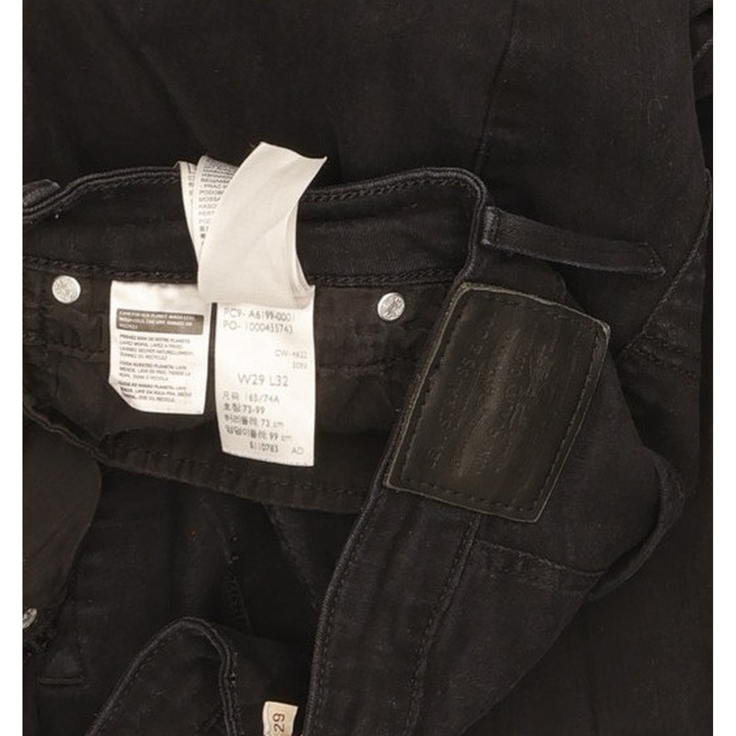 Levi's 712 Women Black Straight Slim Stretch Jeans W29 L30