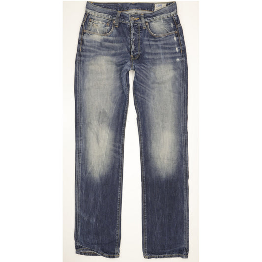 G-Star 3301 Men Blue Straight Regular Jeans W29 L33