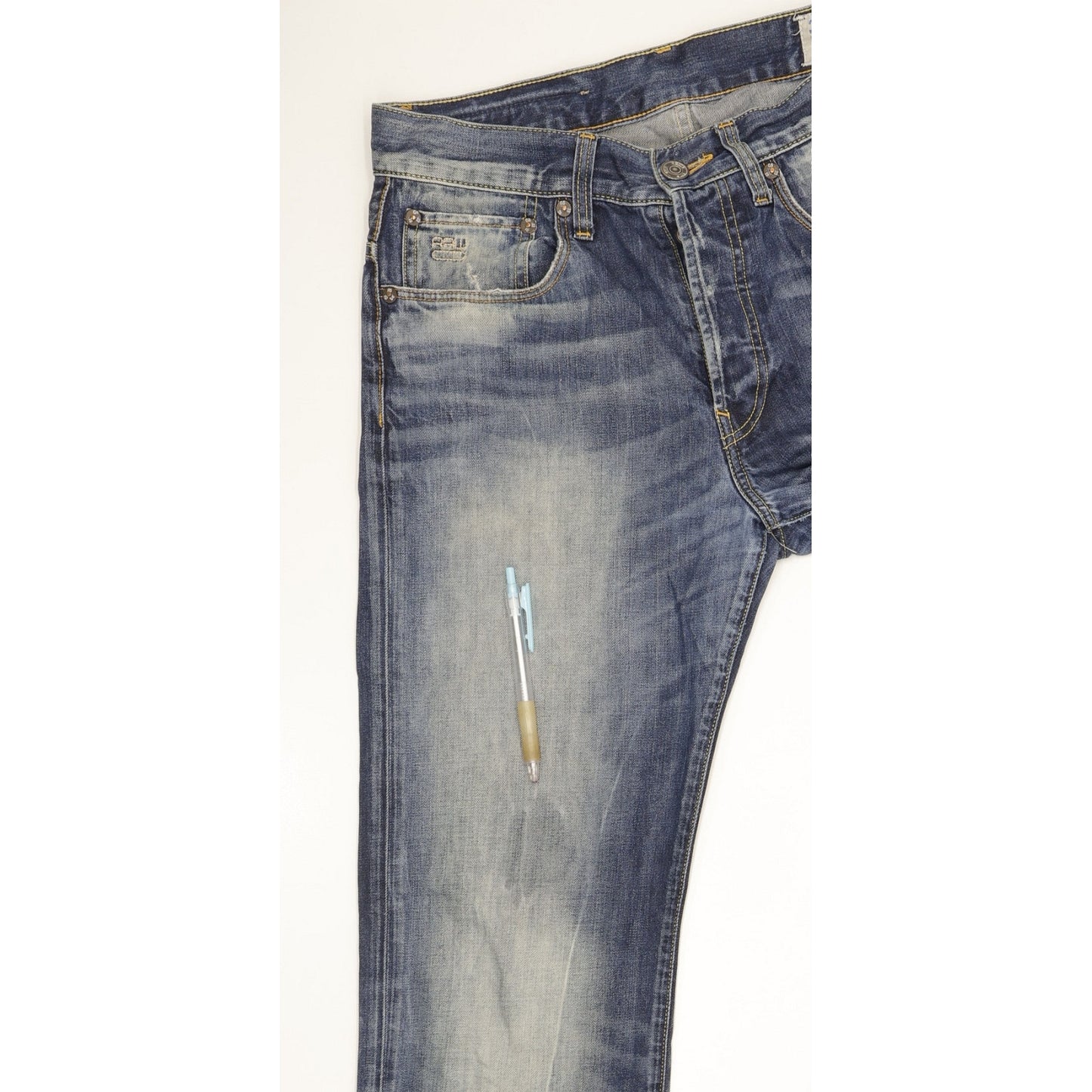 G-Star 3301 Men Blue Straight Regular Jeans W29 L33