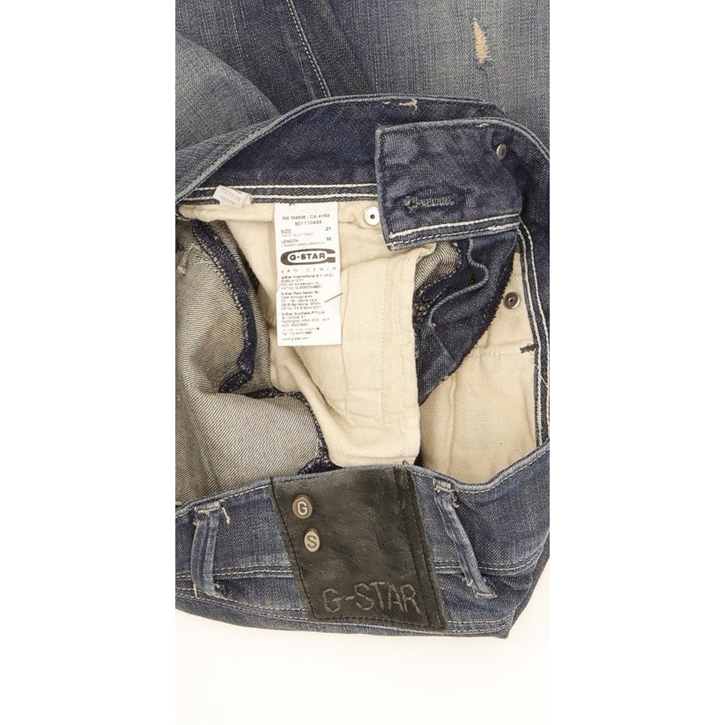 G-Star Fender Women Blue Skinny Slim Stretch Jeans W27 L29