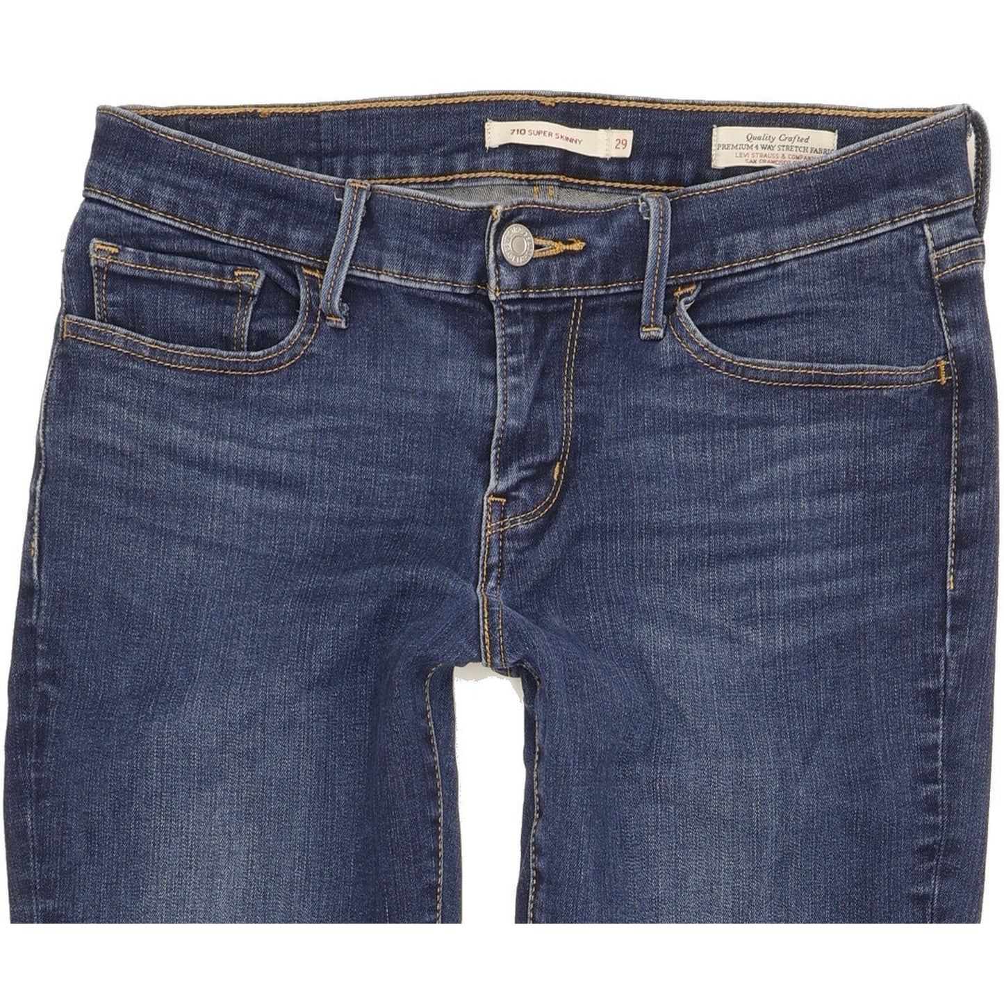 Levi's 710 Super Women Blue Skinny Slim Stretch Jeans W29 L27