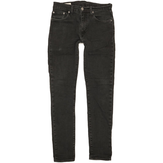 Levi's 512 Men Black Tapered Slim Stretch Jeans W29 L30