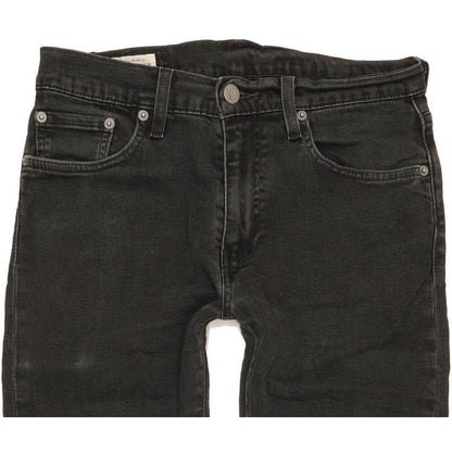 Levi's 512 Men Black Tapered Slim Stretch Jeans W29 L30