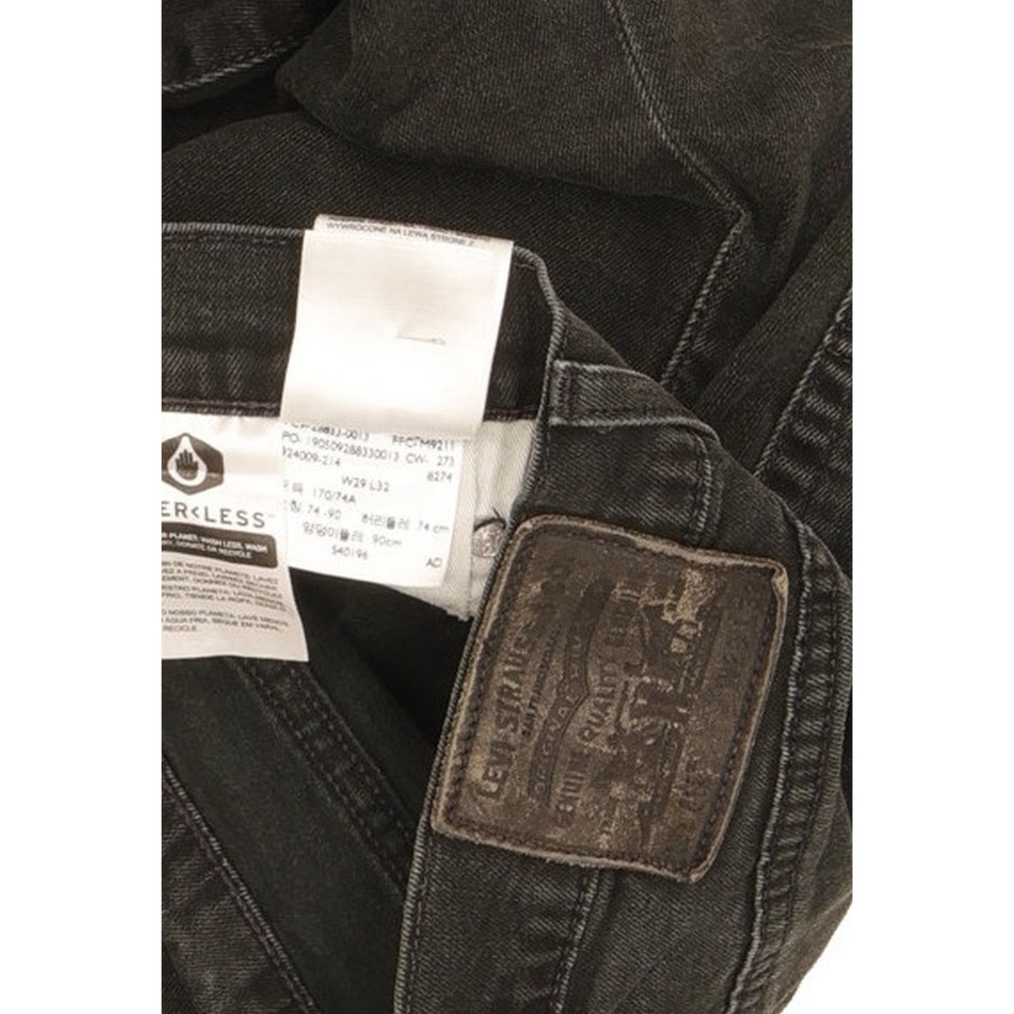 Levi's 512 Men Black Tapered Slim Stretch Jeans W29 L30