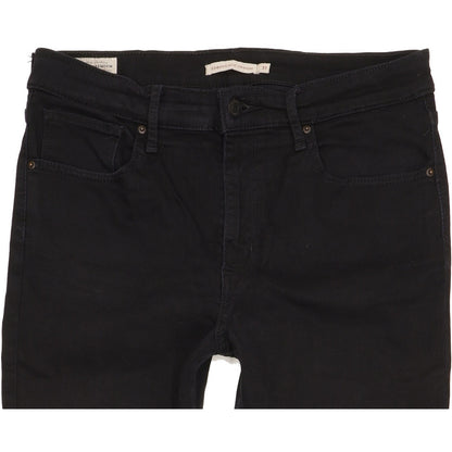 Levi's 724 Black Straight Slim Stretch Jeans High Waisted W31 L29