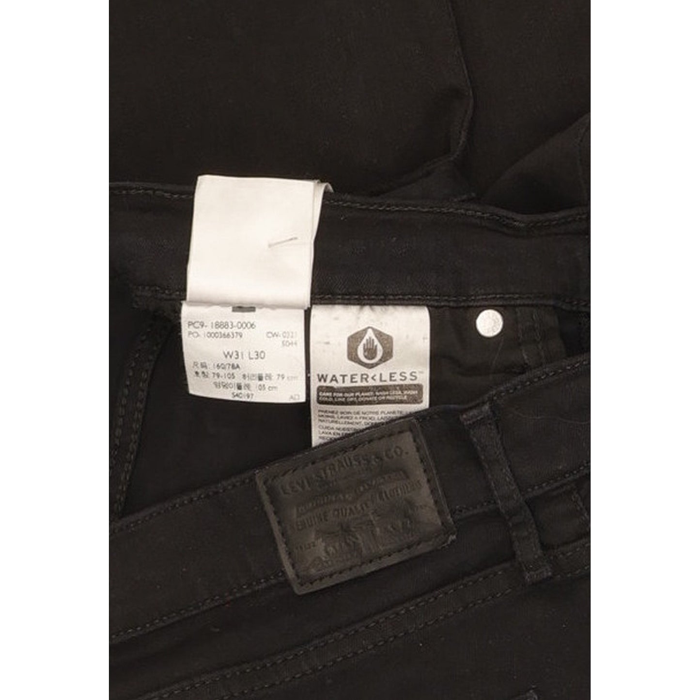 Levi's 724 Black Straight Slim Stretch Jeans High Waisted W31 L29