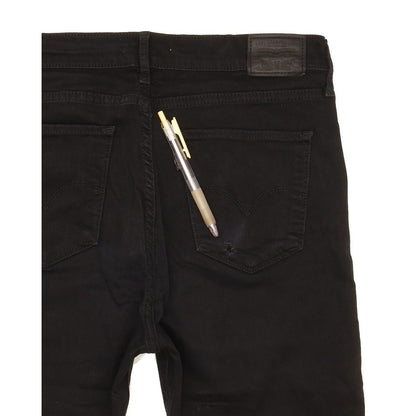 Levi's 724 Black Straight Slim Stretch Jeans High Waisted W31 L29