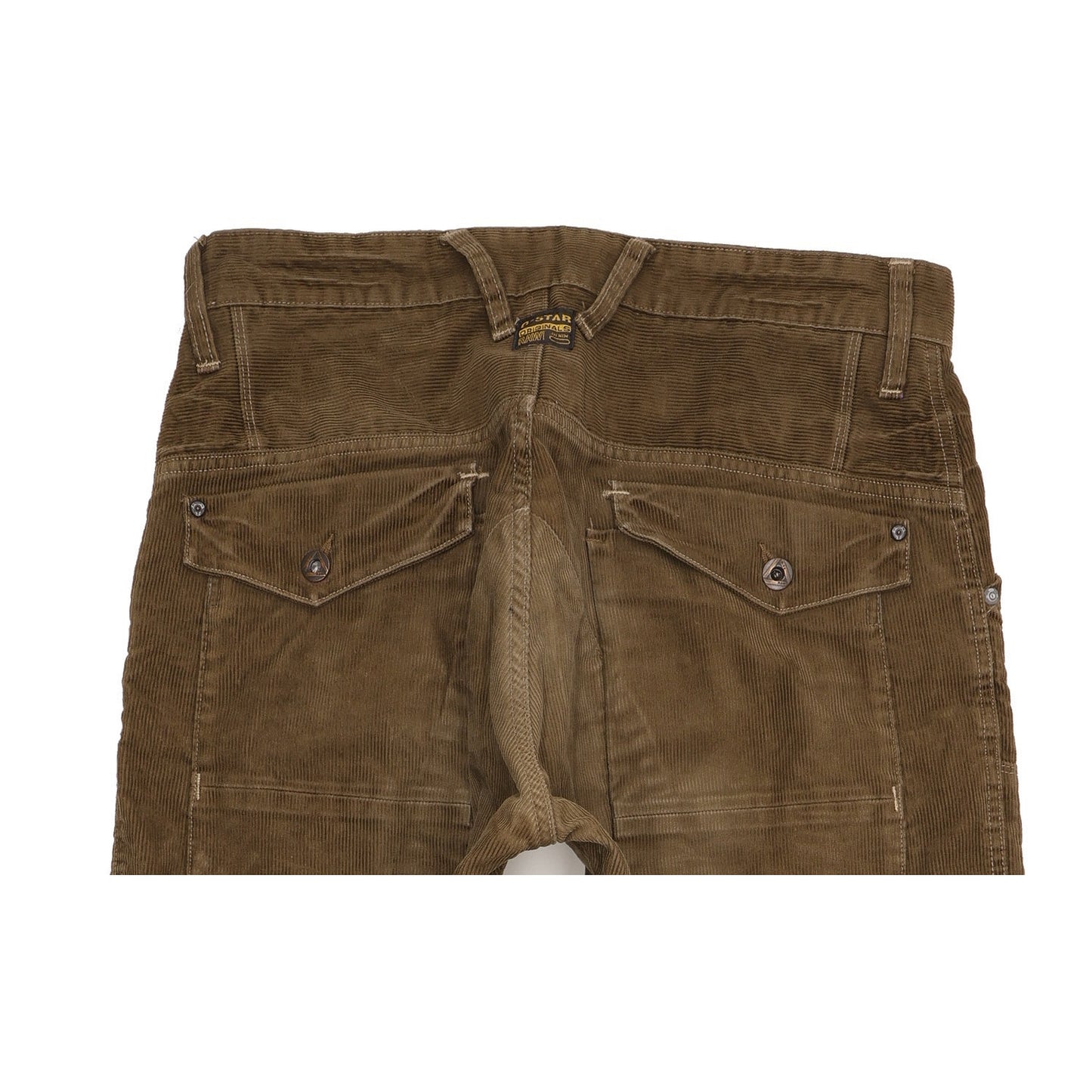 G-Star Men Brown Straight Regular Trousers W32 L31