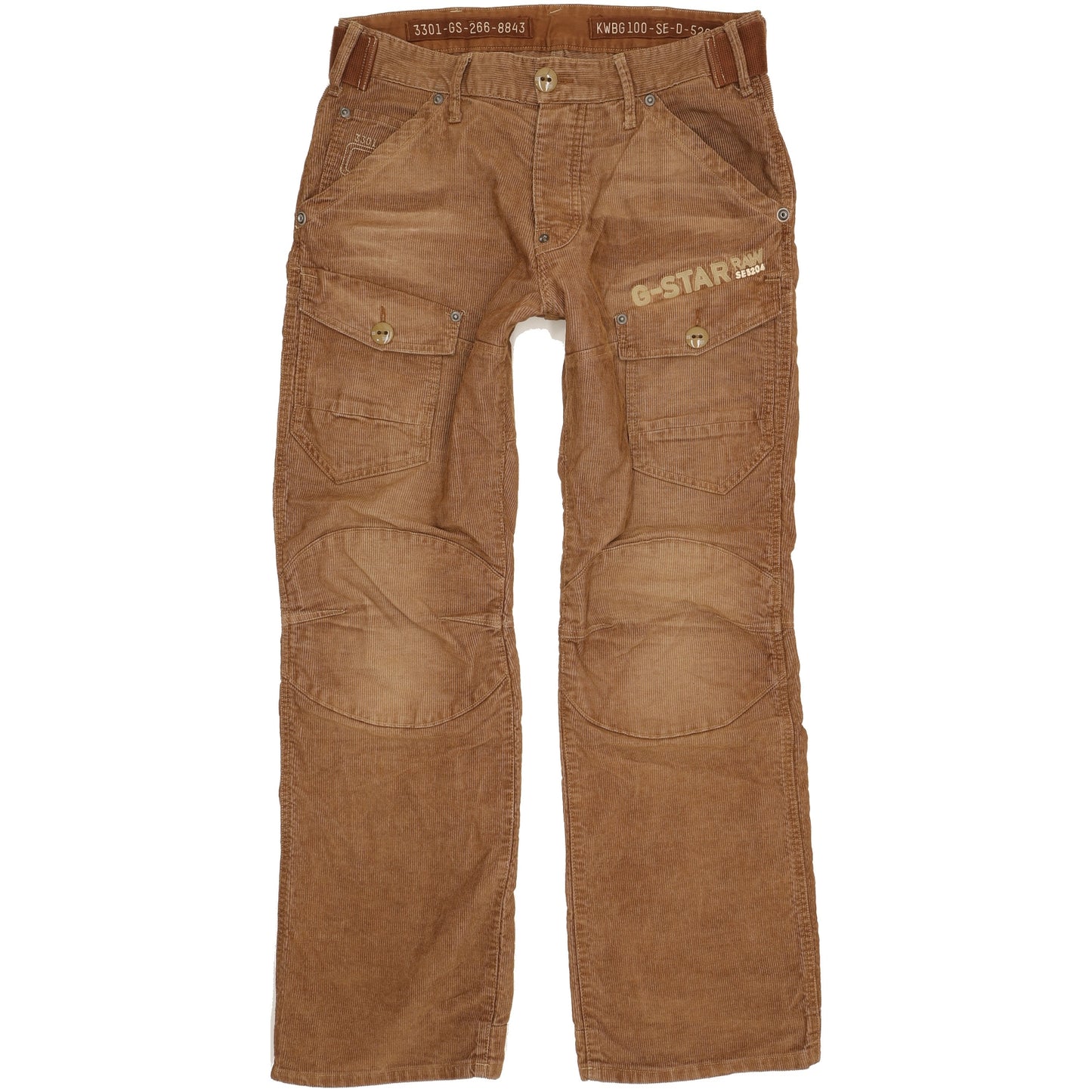 G-Star Storm Elwood Men Brown Straight Regular Trousers W33 L31