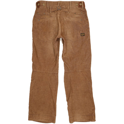 G-Star Storm Elwood Men Brown Straight Regular Trousers W33 L31