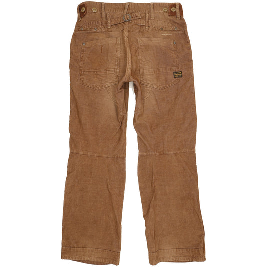 G-Star Storm Elwood Men Brown Straight Regular Trousers W33 L31