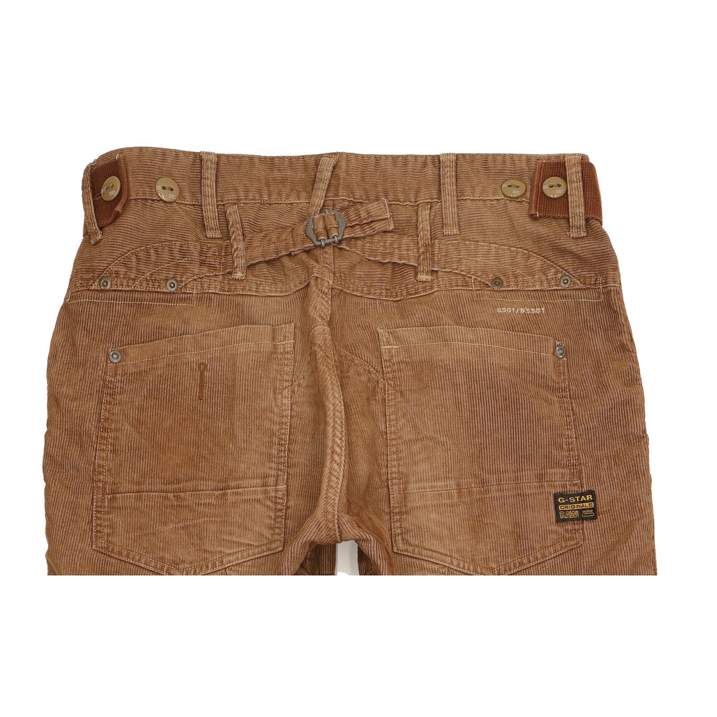 G-Star Storm Elwood Men Brown Straight Regular Trousers W33 L31