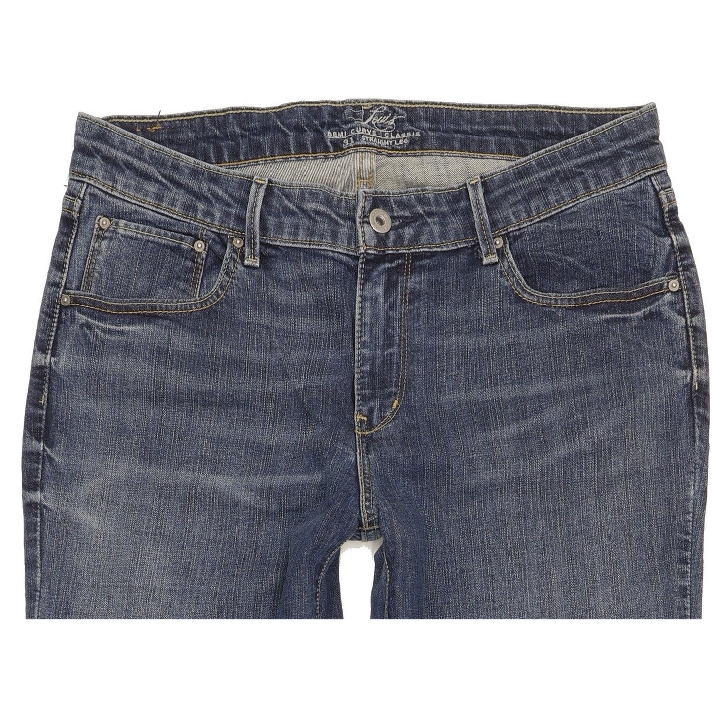 Levi's Demi Curve Women Blue Straight Classic Stretch Jeans W31 L34