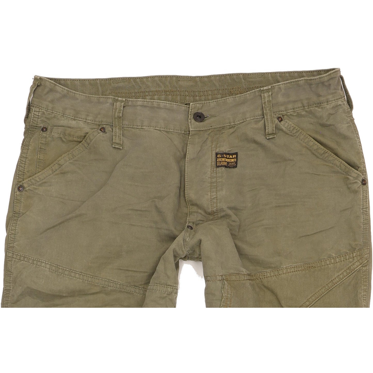 G-Star S.C. Concept Elwood Men Green Straight Regular Jeans W36 L32