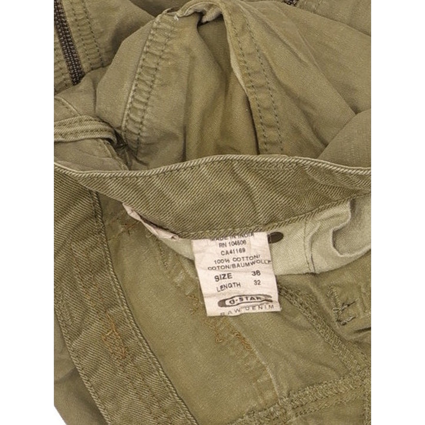 G-Star S.C. Concept Elwood Men Green Straight Regular Jeans W36 L32