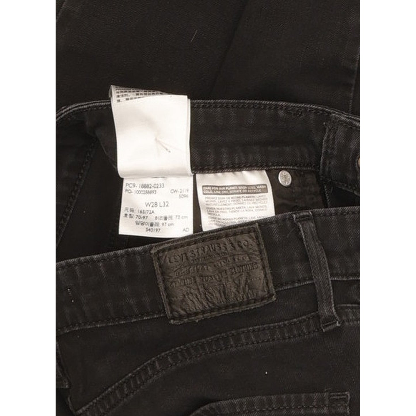 Levi's 721 Women Black Skinny Slim Stretch Jeans W28 L32