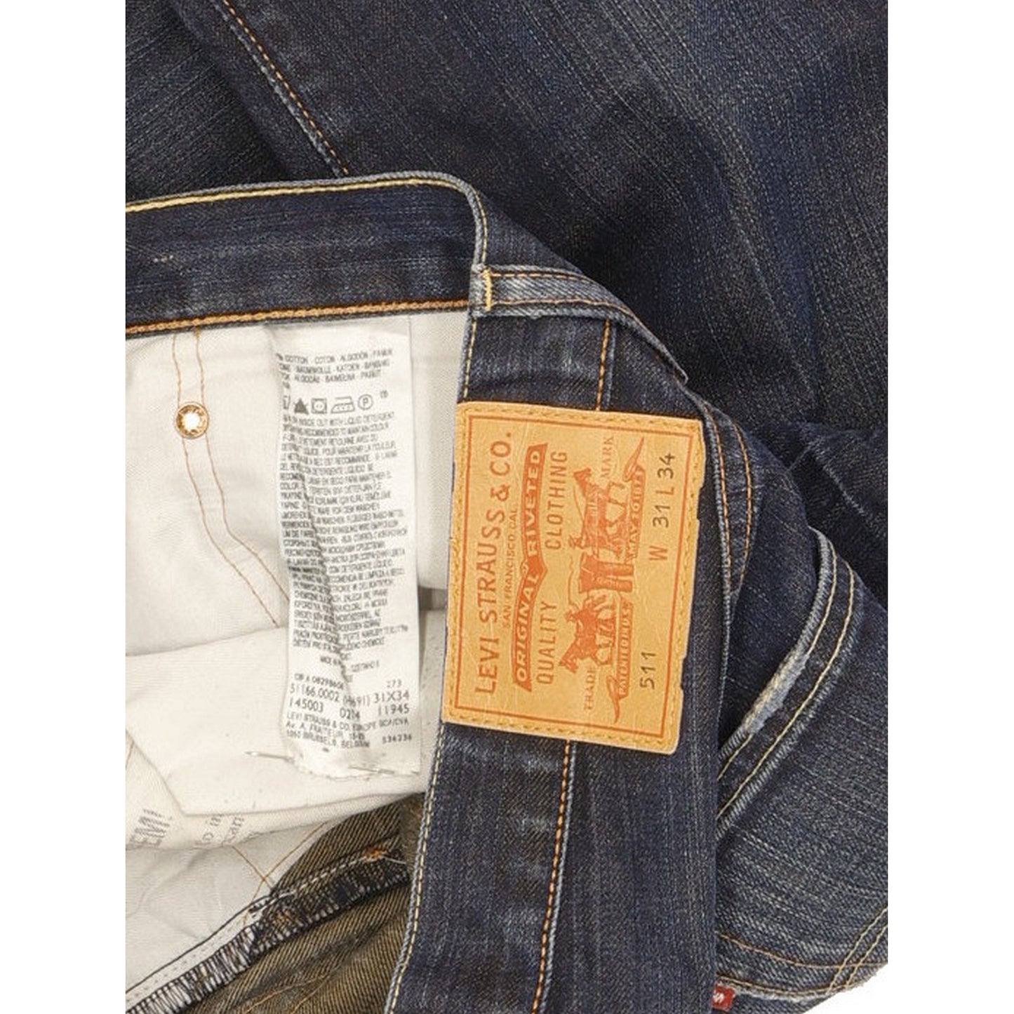 Levi's 511 Men Blue Straight Slim Jeans W31 L34